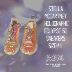 STELLA MCCARTNEY Holographic Eclypse 50 Sneakers Size 41 or 11